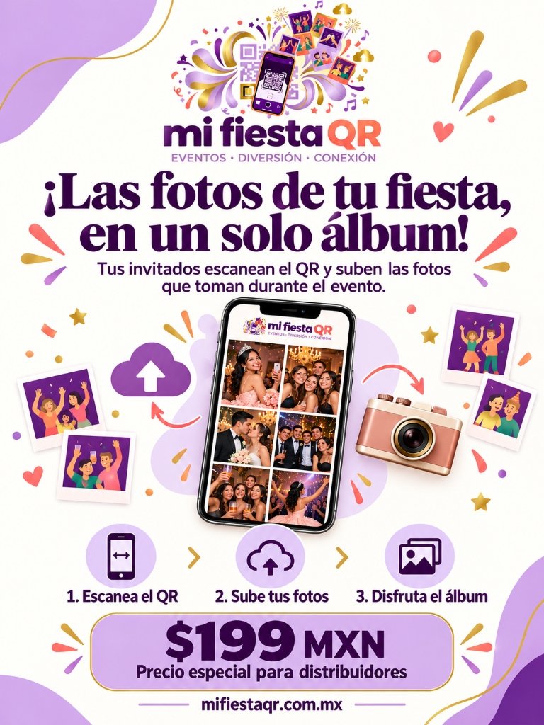 Mi Fiesta QR - Fotos de tu fiesta en un solo álbum